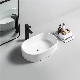 Factory Price Ceramic Oval Bathroom Sink Lavabo Table Top Hand Wash Basin for Bathroom