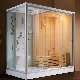 2 Couple Luxury Bathroom Steam Sauna Bath Cabines Hammam Shower Cabin with Tempered Glass Door Shower Bath