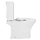  Ceramic Two Piece Toilet Square Shape Rimless Sanitary Ware Ceramic Wc Toilet Two Piece P Trap Toilet