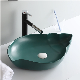 Atr Wash Basin Matte Green Colorful Ceramic Sink Bathroom Basin Porcelain Sink Sanitary Ware