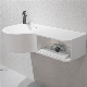  Contemporary Bathroom Wall-Hung Rectangular Wash Basin Sink in Solid Surface Artificial Stone with Matte or Gloss Finish