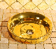 Hot Sale Full Gold Golden Bathroom Ceramic Wash Basin Round Basin with Good Design
