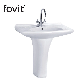 Popular Design Sanitary Ware for Two Piece Bathroom Ceramic Face Washing Basin manufacturer