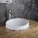  Ortonbath Countertop Bathroom Vanity Wash Basin White Hand Wash Basin Semi Recessed Ceramic Vanity Countertop Sink Hair Wash Basin Otm7067b
