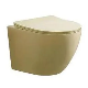 Matte Beige Color Bathroom Sanitaryware Wc Water Closet Wall Mounted Toilet