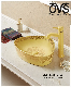 Trends Low Pric Golden Art Basin Color Basin Bathroom Vanity manufacturer