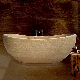 Custom Luxury Polishing Free Standing Beige Marble Bath Tub