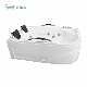 CE Sale Deluxe Fiber Glass Family Double Deep Soaking Tub Whirlpool Cold and Hot Hydro Massage Bathroom Bathtubs Make in China