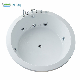  China Large SPA Embedded Jet Acrylic Circle Bath Tub 1800 X 1800mm