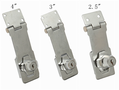 2.5" Keyed Hasp Lock Twist Knob Keyed Locking Hasp for Cabinet