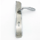 Square Type Zinc Alloy Plate Door Lock Lever Handle on Plate