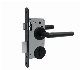 Black Finish Door Lever Handle Lockset with Mortise Lock 7255 Key-Turn Cylinder manufacturer