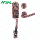 Maxal Antique Copper American Tubular Grip Set Handle Set Door Lock