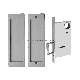  Modern Rectangular Pocket Door Mortise Lock for Sliding Barn Wooden Door, Passage Lockset
