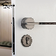 Factory Leather Brown Dummy Door Handles Popular Round Zinc Door Pull