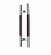 Stainless Steel Office Bathroom Glass Door Handle Lacquered Wood Grain Handrails