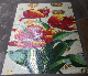 Luxury Living Room TV Wall Flower Art Crystal Glass Mosaic