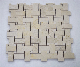 Home Decoration Marble Basketweave Stone Beige Swimming Pool Mosaic for Wall Tiles