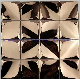  3D Rosegolden Leaf Shape Shinning Stainless Steel Mosaic