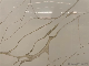 Cuarzo Artificial Stone Honed Calacatta Gold Quartz Slab for Kitchen Countertop manufacturer