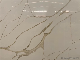  Cuarzo Artificial Stone Honed Calacatta Gold Quartz Slab for Kitchen Countertop