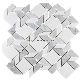 New Design Geometry Shape Bianco Carrara White Marble Mosaic Tiles