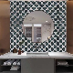 Green and Cream Marble Bathroom Mosaic