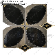  Brass Inlay Nero Marquina Black Marble Mosaic