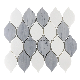  Wholesale Price China Bardiglio Grey Marble Leaf Shape Mosaic Tiles