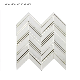  Competitive Price Chinese White Marble Danby White Marble Chevron Shape Mosaic Tiles