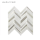 Competitive Price Chinese White Marble Danby White Marble Chevron Shape Mosaic Tiles manufacturer