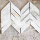  Cheap Wholesale Natural Stone White Marble Herringbone Mosaic Tiles