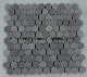 Natural Stone Hexagon Pattern Honed Finish Lava Basalt Stone Mosaic with Mesh