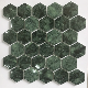  Irregular Green Hexagon Ceramic Tiles Mosaic for Bathroom Wall Ceramic Decoration