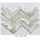  New Style Luxury Decorate Straight Edge Gradient Mixed Color Silver Gray Seagreen Crystal Glass Mosaic for Wall