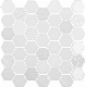 Hexagonal White Glass Mix Marble Interior Decorative Mosaic Tile manufacturer