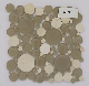 Factory Supply Light Brown Round Glass Mix Stone Mosaic with Wholesale Price