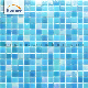  Beautiful Blue Color Square Shape Glass Pool Tile Mosaic