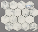 Big Hexagon Carrara Recycle Glass Mosaic for Bathroom Kitchen (V655044)