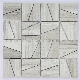  White Wooden Grey Stone Mosaic Tile for Wall Floor