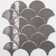 Hot Sale Fish Scale Brick Gery Fan-Shaped Anti-Skid Mosaic for Living Room Kitchen Bathroom Wall Background