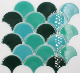  Green Fish Scale Ice Crack Mosaic for Swimming Pool Wall Floor