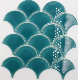  Dark Green Fish Scale Ice Crack Mosaic for Swimming Pool Wall Floor