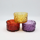  3 Size Embossed Pattern Candle Holder with Painting Color
